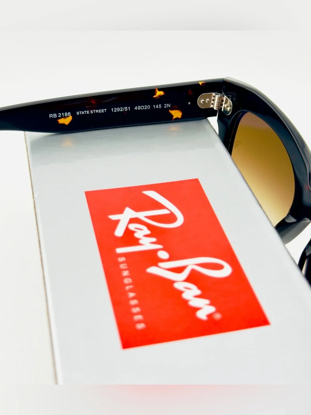 Ray-Ban State Street Women’s Sunglasses RB2186 Polished Havana Frame Brown Lens